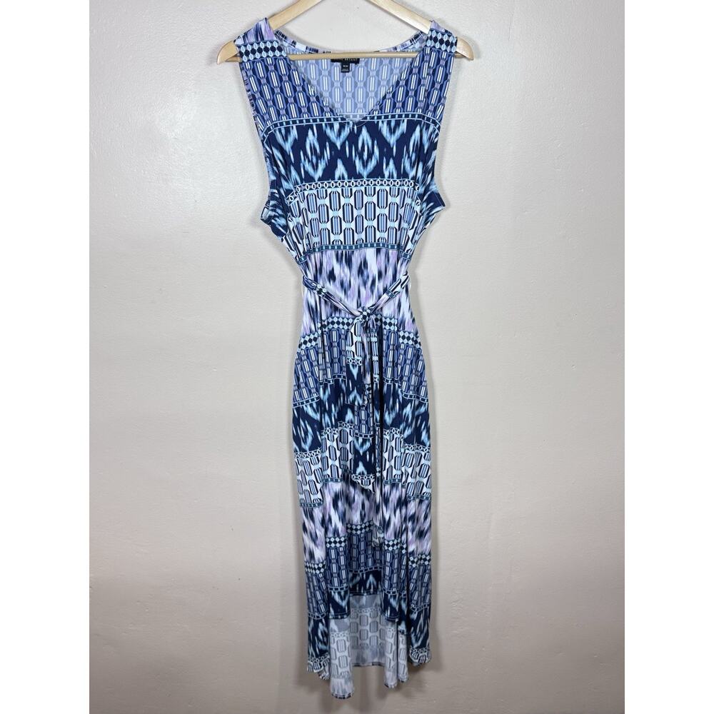 Lane Bryant Womens Plus Size Midi Dress 18/20 Belted High-Low Boho Stretch - Picture 3 of 13